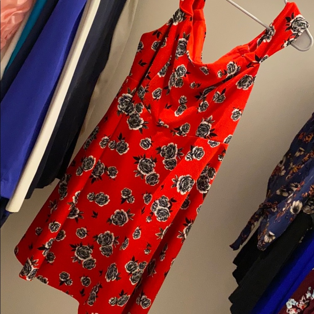 Red rose dress